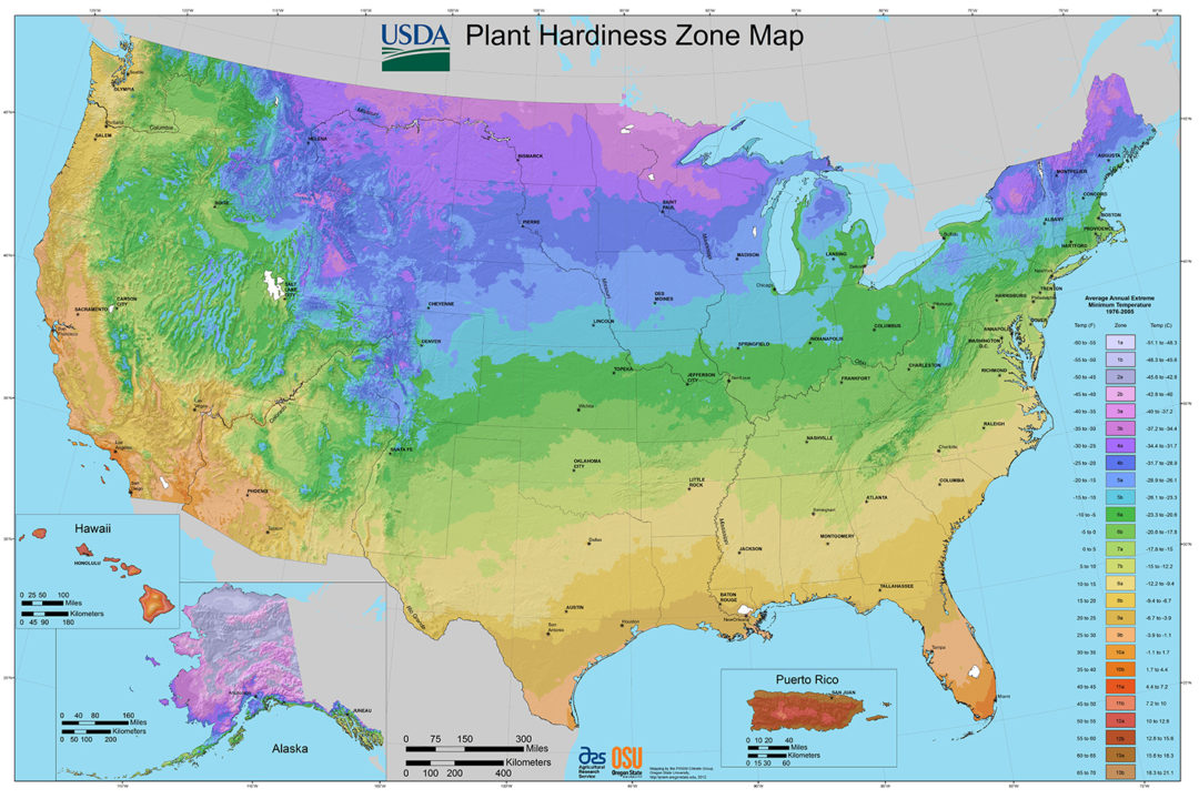 USDA Hardiness Zones Kiefer Nursery Trees, Shrubs